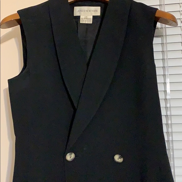 Sleeveless black button tunic size 12 Jones NY - Picture 2 of 6